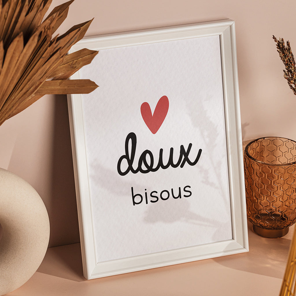 Affiche A4 - Doux bisous