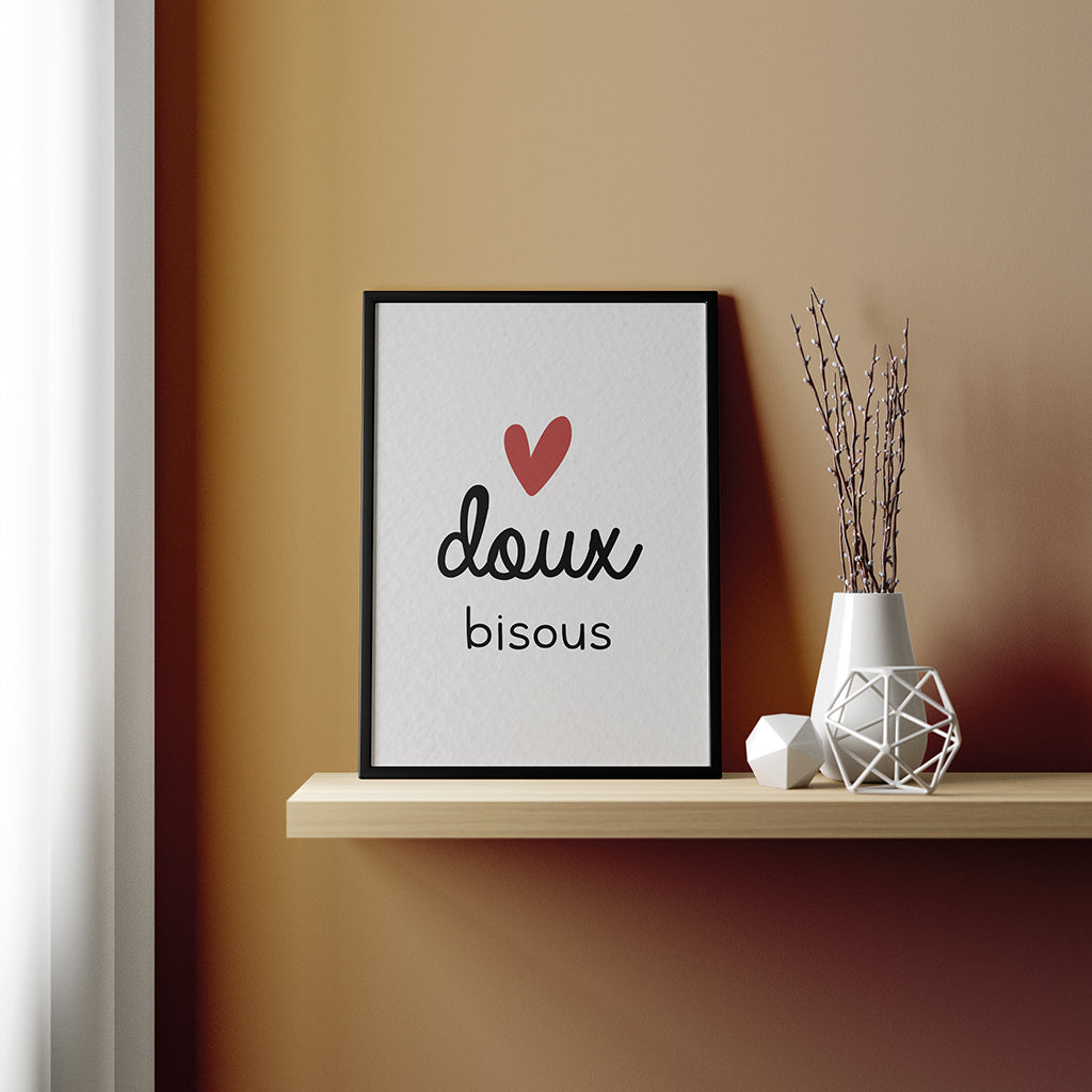 Affiche A4 - Doux bisous