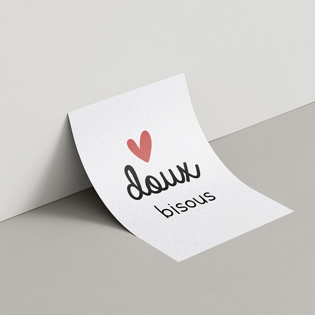 Affiche A4 - Doux bisous