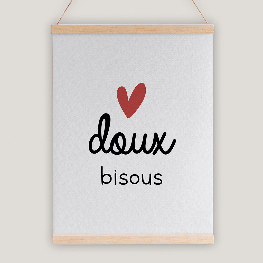 Affiche A4 - Doux bisous