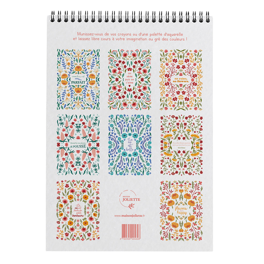 Carnet de coloriage A4 - Petits bonheurs