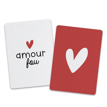 Amour fou - Lot de 2 cartes postales