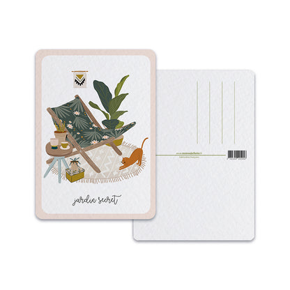 Jardin Secret Chaise Longue - Carte postale