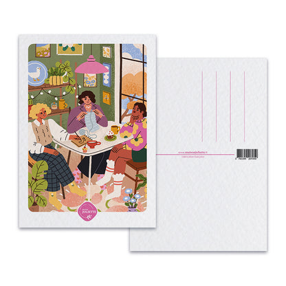 Les copines - Carte postale