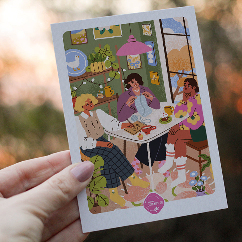 Les copines - Carte postale