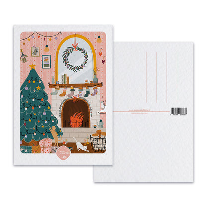 Au coin du feu - Carte postale