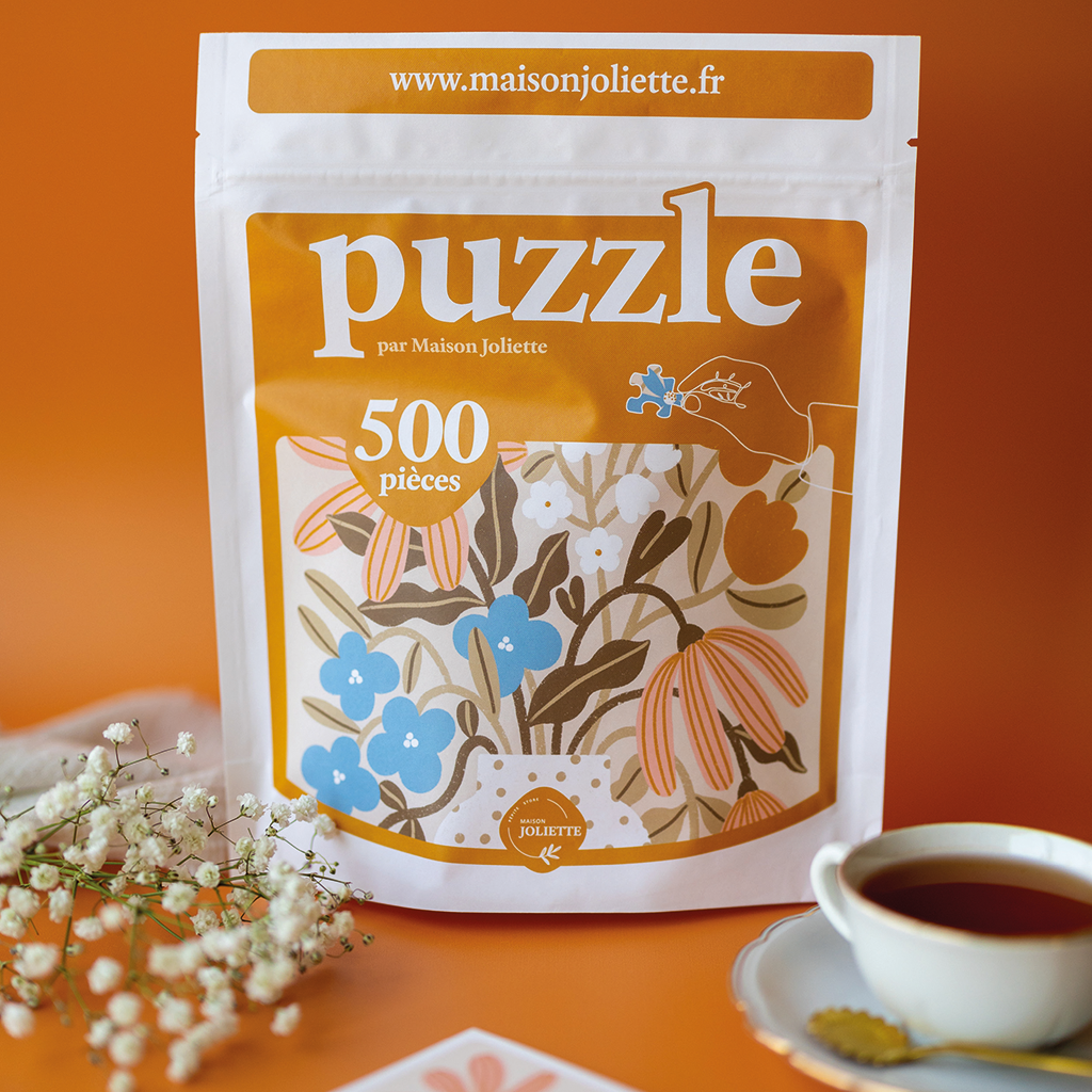 Puzzle 500 pièces Myosotis & Capucine
