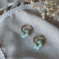 Boucles d'oreilles Méli Mélo "Fleurette" - Vert d'eau brillant