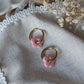 Boucles d'oreilles Méli Mélo "Fleurette" - Rose pastel brillant
