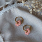 Boucles d'oreilles Méli Mélo "Fleurette" - Pêche brillant