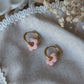 Boucles d'oreilles Méli Mélo "Fleurette" - Pêche mat