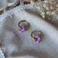 Boucles d'oreilles Méli Mélo "Fleurette" - Lavande mat