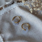 Boucles d'oreilles Méli Mélo "Fleurette" - Gris transparent