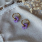 Boucles d'oreilles Méli Mélo "Fleurette" - Ultra violet mat