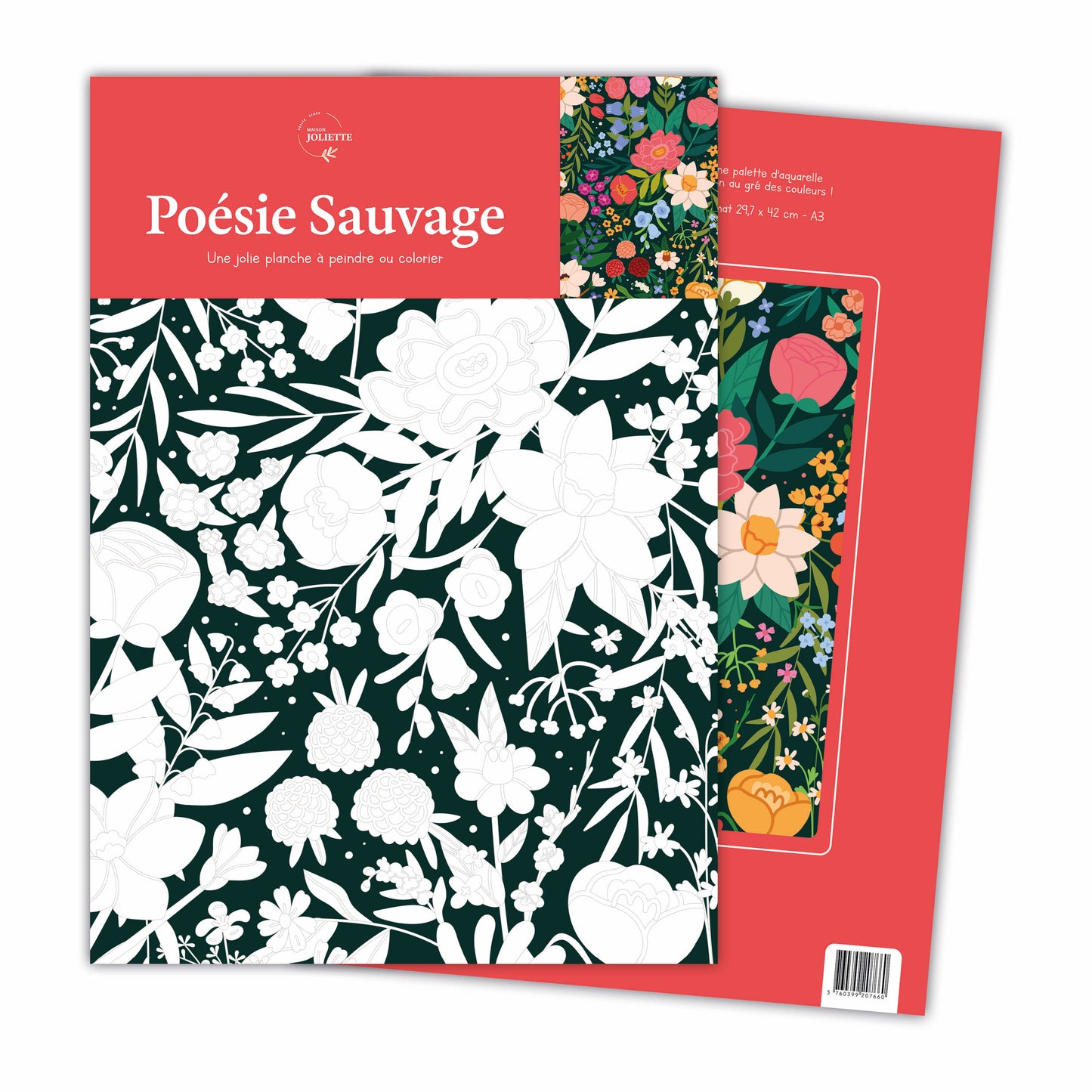 Planche à colorier - Poésie Sauvage