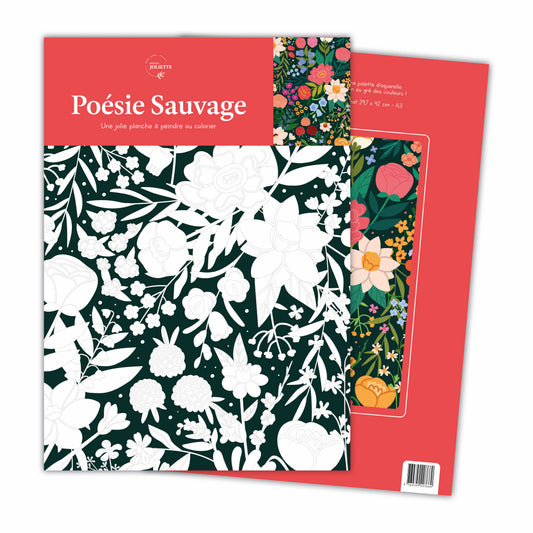 Planche à colorier - Poésie Sauvage
