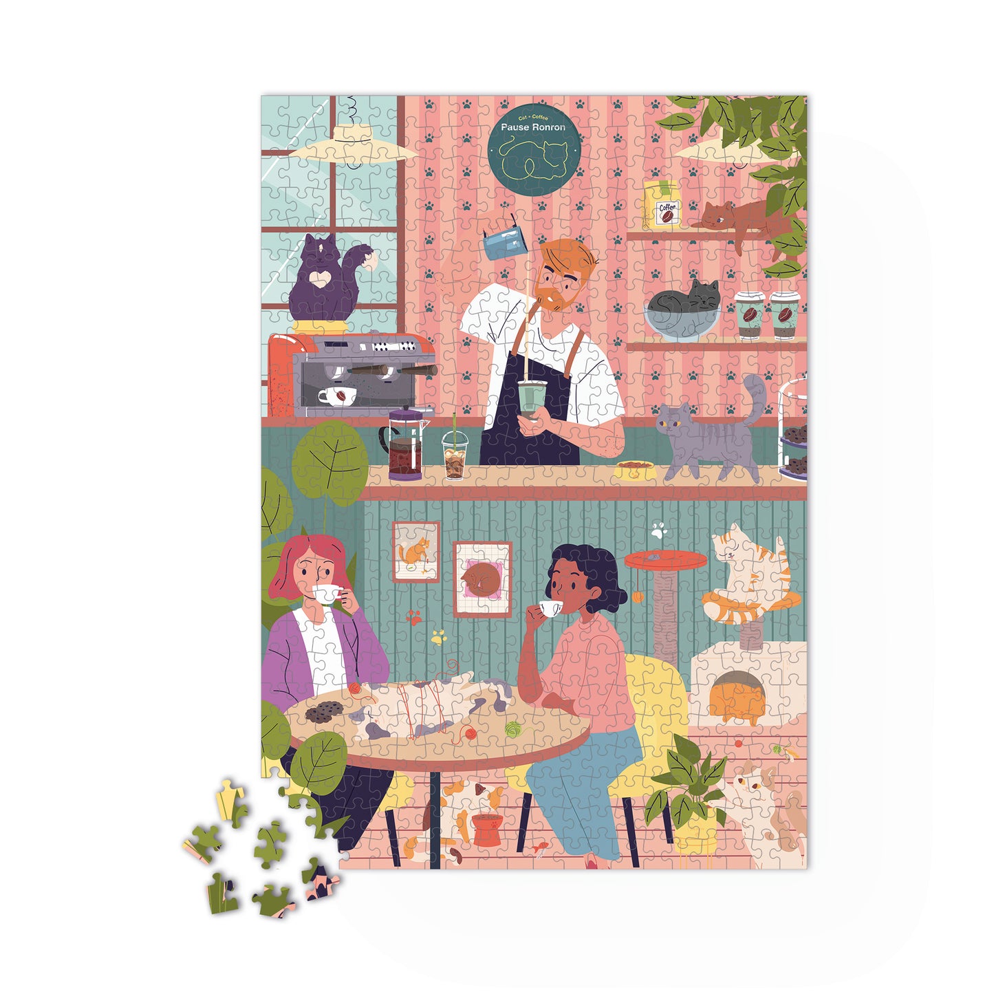 Puzzle 1000 pièces Pause Ronron