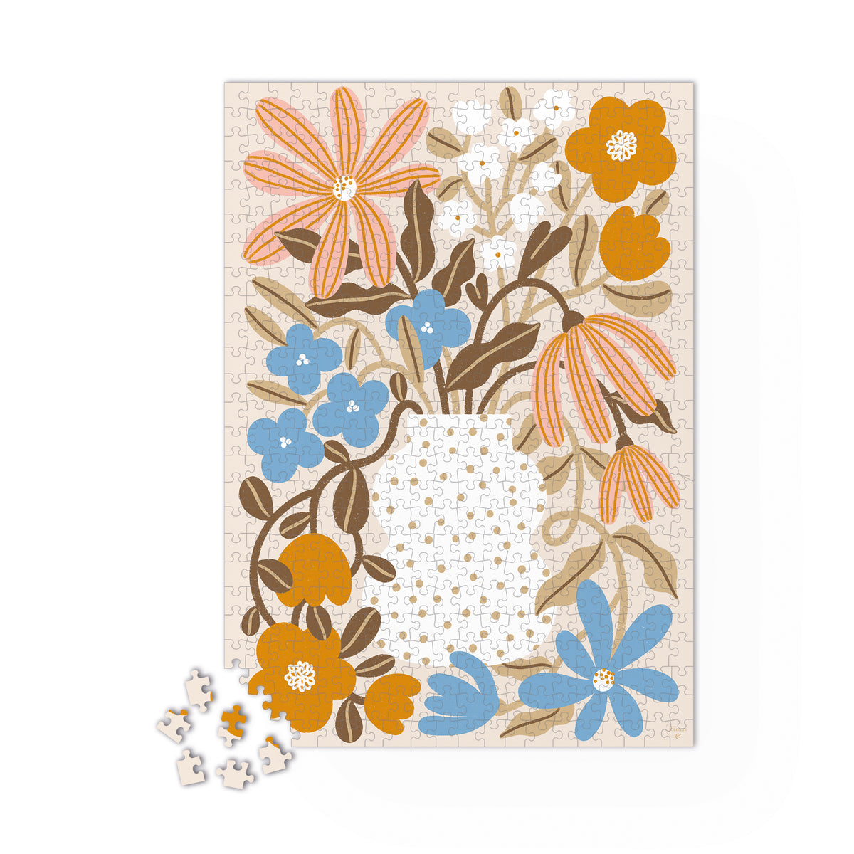 Puzzle 500 Teile Myosotis &amp; Kapuzinerkresse